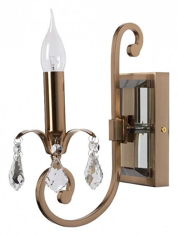 Бра MW-Light Габриэль 12 491023501 цвет плафона/подвески Прозрачный, цвет арматуры Латунь