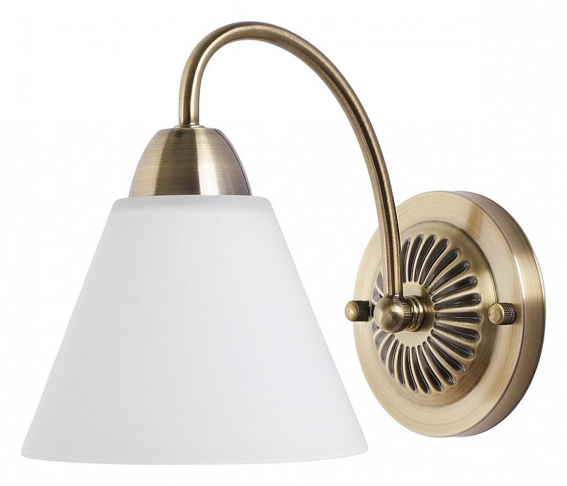 Бра MyFar Anna MR1450-1W цвет плафона/подвески Белый, цвет арматуры Бронза
