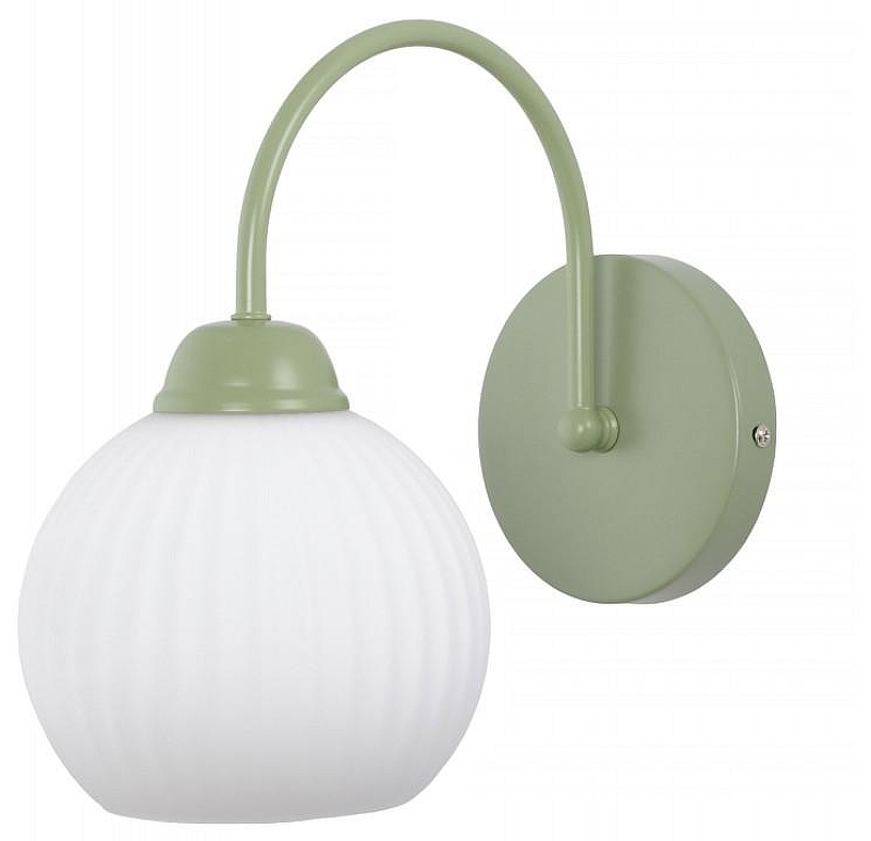 Бра MyFar Flora MR2270-1W цвет плафона/подвески Белый, цвет арматуры Зеленый