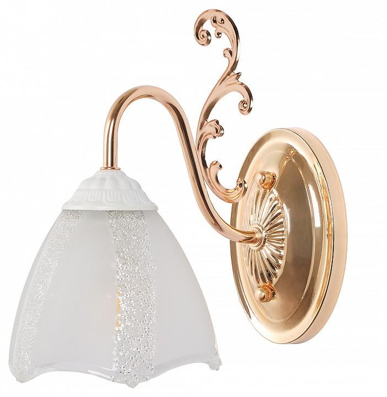 Бра MyFar Nicole MR1660-1W цвет плафона/подвески Белый, цвет арматуры Золото