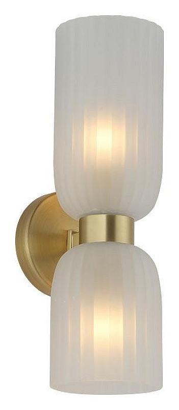 Бра Newport 3640 3641/A brass цвет плафона/подвески Белый, цвет арматуры Латунь
