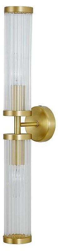 Бра Newport 3720 3722/A brass цвет плафона/подвески Прозрачный, цвет арматуры Латунь