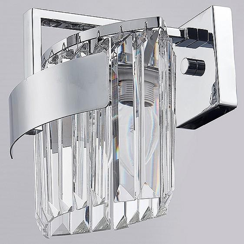 Бра Newport 4350 4351/A chrome new цвет плафона/подвески Прозрачный, цвет арматуры Хром