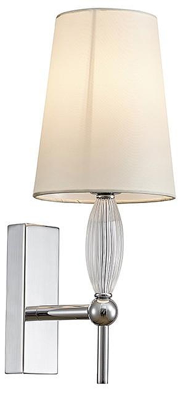 Бра Newport 4370 4371/A chrome цвет плафона/подвески Белый, Прозрачный, цвет арматуры Хром