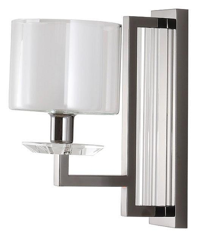 Бра Newport 4400 4401/A black glossy цвет плафона/подвески Белый, Прозрачный, цвет арматуры Прозрачный, Черный