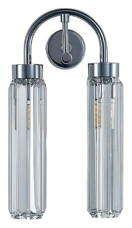 Бра Newport 4520 4522/A chrome цвет плафона/подвески Прозрачный, цвет арматуры Хром