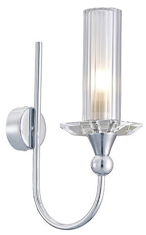 Бра Newport 4580 4581/A chrome цвет плафона/подвески Прозрачный, цвет арматуры Хром