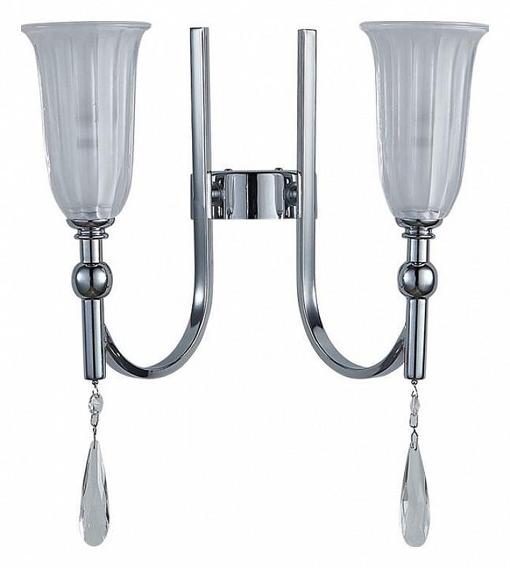 Бра Newport 4800 4802/A chrome цвет плафона/подвески Белый, Прозрачный, цвет арматуры Золото