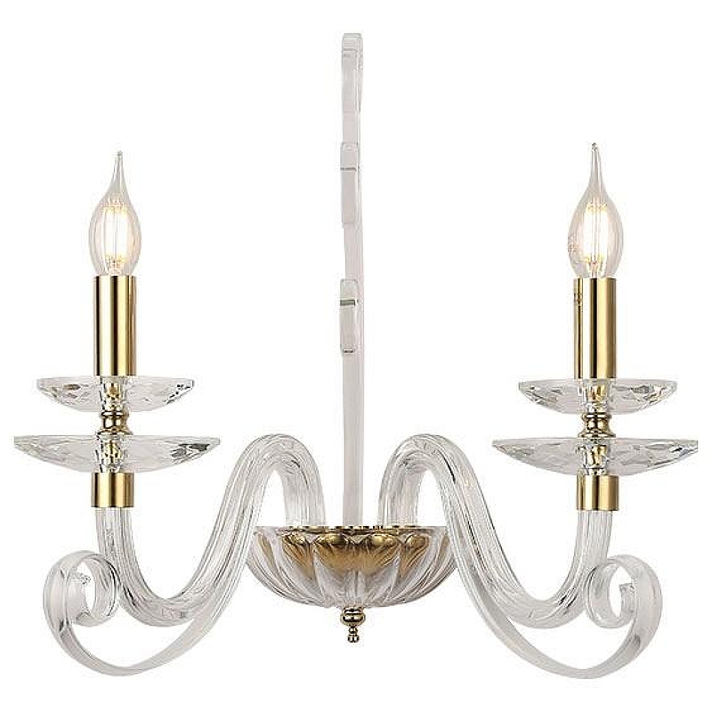 Бра Newport ANNABELLE 8572/A gold polished цвет плафона/подвески Прозрачный, цвет арматуры Золото