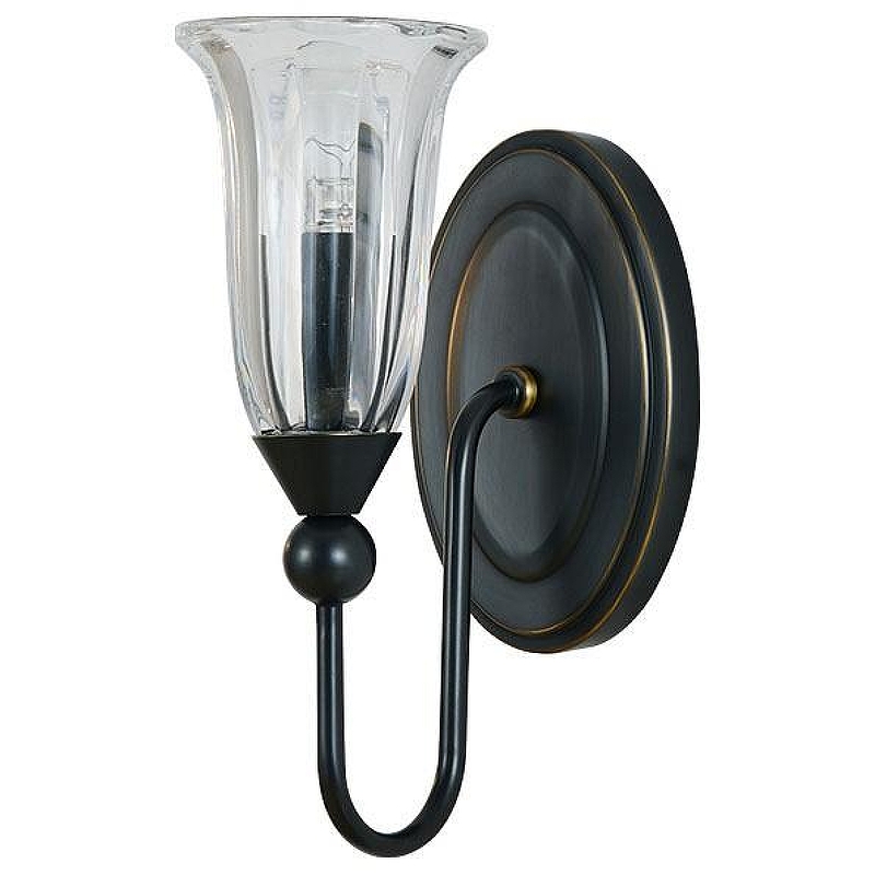 Бра Newport MARGO 3711/A black+gold цвет плафона/подвески Прозрачный, цвет арматуры Золото, Черный