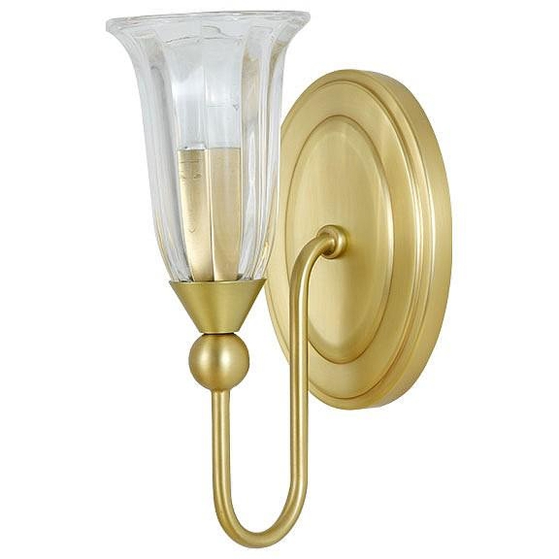 Бра Newport MARGO 3711/A brass цвет плафона/подвески Прозрачный, цвет арматуры Латунь