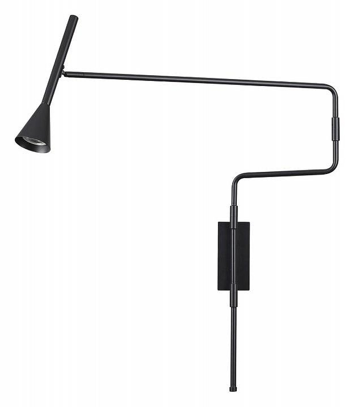 Бра Odeon Light 1zzy 7031/1W цвет плафона/подвески Черный, цвет арматуры Черный