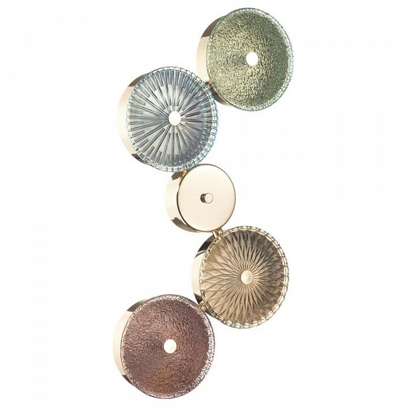 Бра Odeon Light Caramella 5412/25WL цвет плафона/подвески Красный, Синий, Зеленый, цвет арматуры Золото