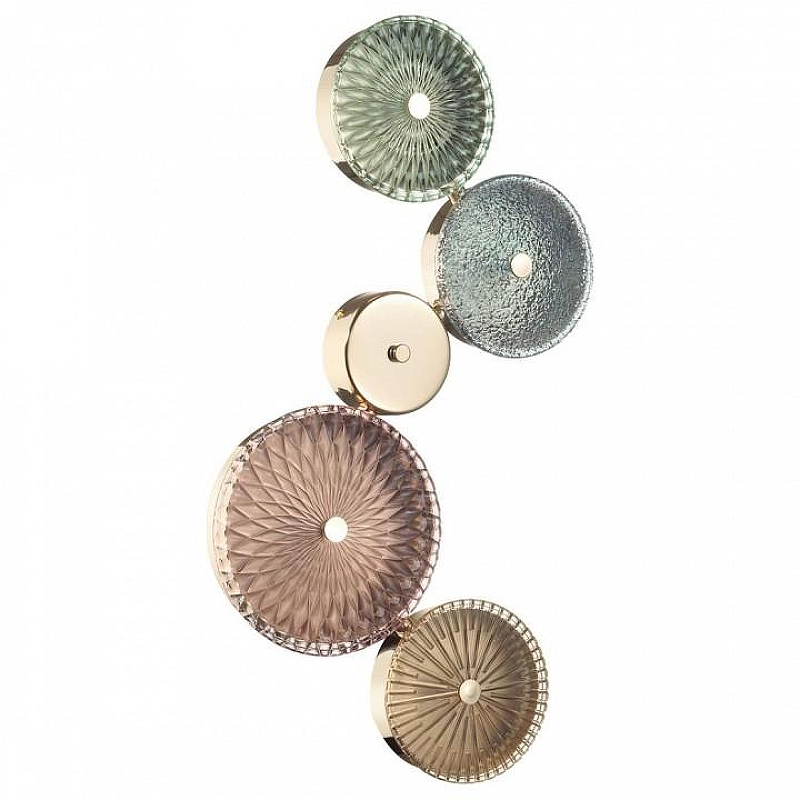 Бра Odeon Light Caramella 5412/26WL цвет плафона/подвески Красный, Синий, Зеленый, цвет арматуры Золото