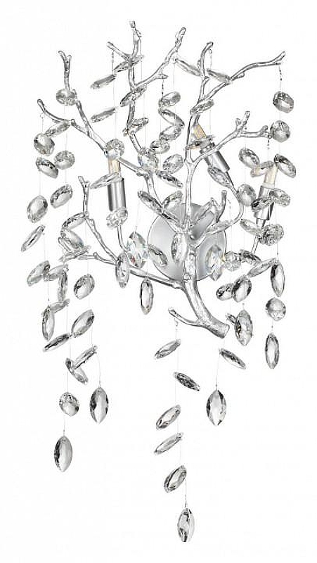 Бра Odeon Light Del1ca 4970/3W цвет плафона/подвески Прозрачный, цвет арматуры Хром