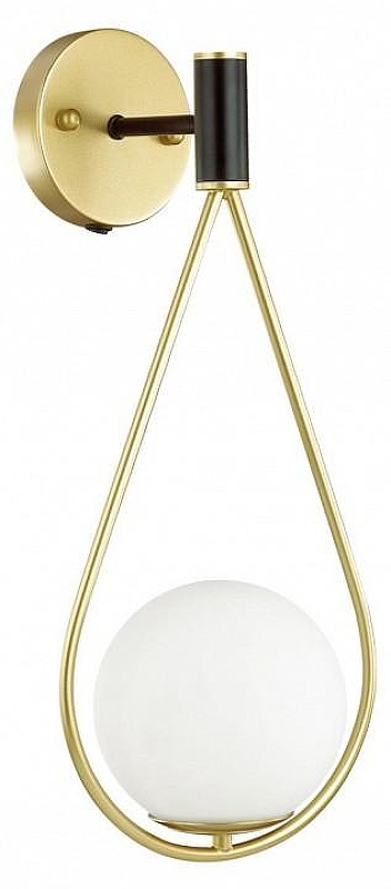 Бра Odeon Light Flar1 4810/1W цвет плафона/подвески Белый, цвет арматуры Золото, Черный