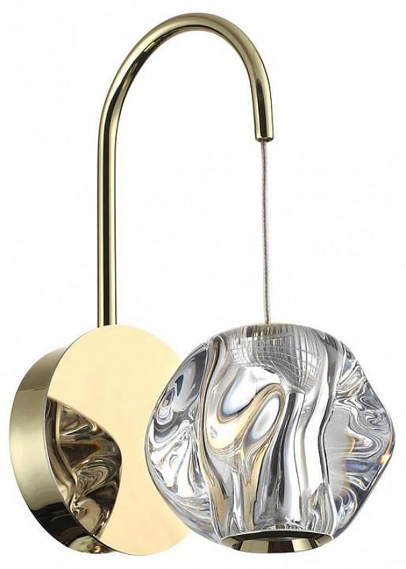 Бра Odeon Light Jemstone 5085/5WL цвет плафона/подвески Прозрачный, цвет арматуры Золото