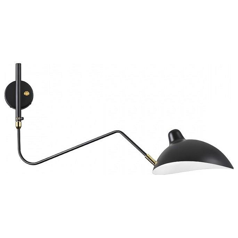 Бра Odeon Light Kerbi 4830/1W цвет плафона/подвески Черный, цвет арматуры Черный