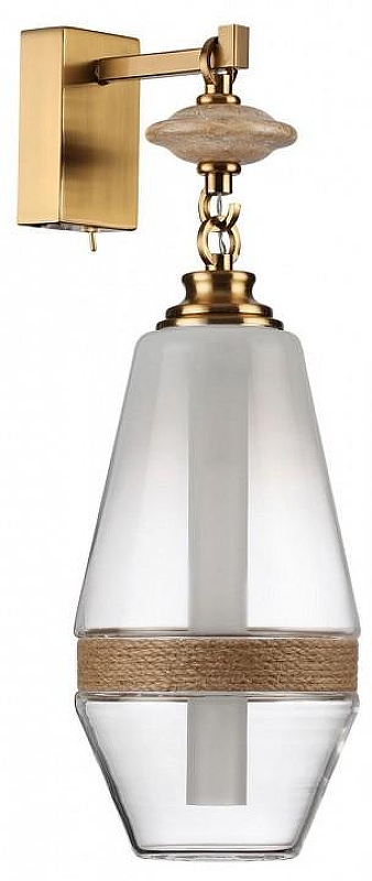 Бра Odeon Light Krema 5441/1W цвет плафона/подвески Белый, Бежевый, цвет арматуры Латунь