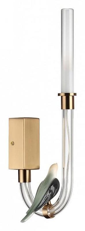 Бра Odeon Light Lark 5431/2WLA цвет плафона/подвески Белый, Прозрачный, цвет арматуры Бронза