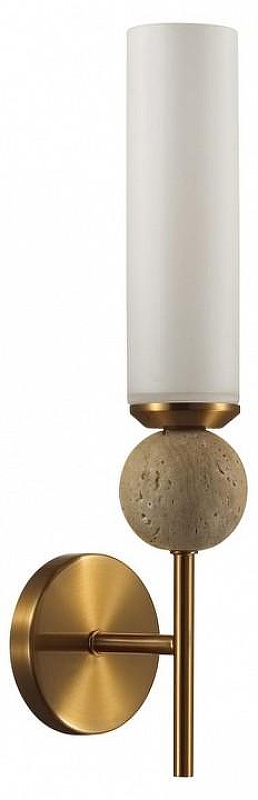 Бра Odeon Light Lolla 6625/1W цвет плафона/подвески Белый, цвет арматуры Бежевый, Латунь