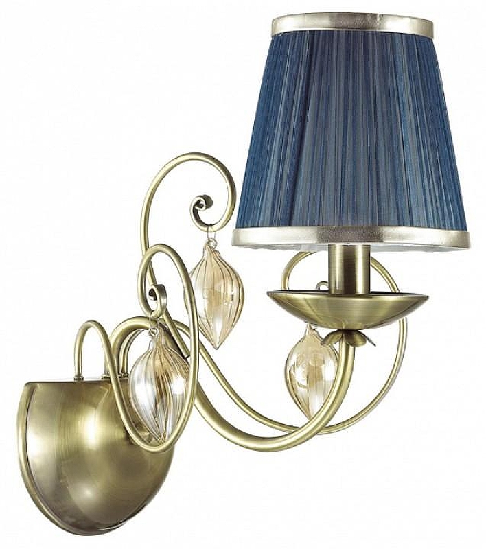 Бра Odeon Light N1agara 3921/1W цвет плафона/подвески Синий, цвет арматуры Бронза
