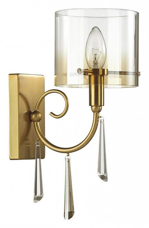 Бра Odeon Light N1cole 4886/1W цвет плафона/подвески Прозрачный, Оранжевый, цвет арматуры Бронза