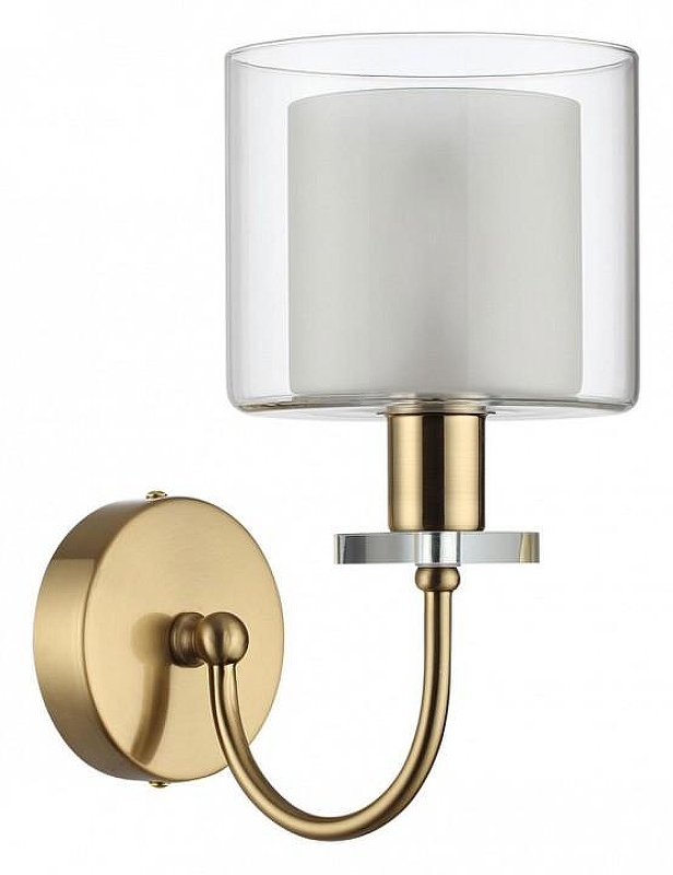 Бра Odeon Light Saga 5088/1W цвет плафона/подвески Белый, Прозрачный, цвет арматуры Бронза