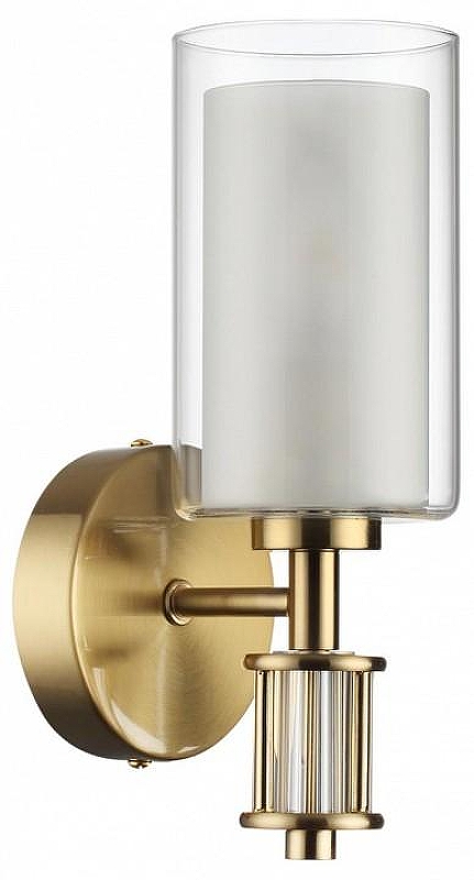 Бра Odeon Light Saga 5088/1WA цвет плафона/подвески Белый, Прозрачный, цвет арматуры Бронза