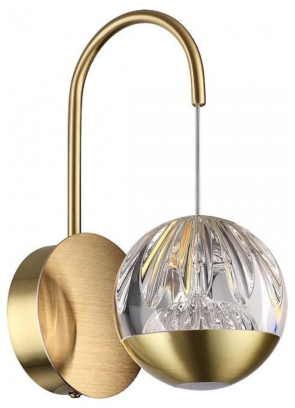 Бра Odeon Light Sono 5101/5WL цвет плафона/подвески Бронза, Прозрачный, цвет арматуры Бронза
