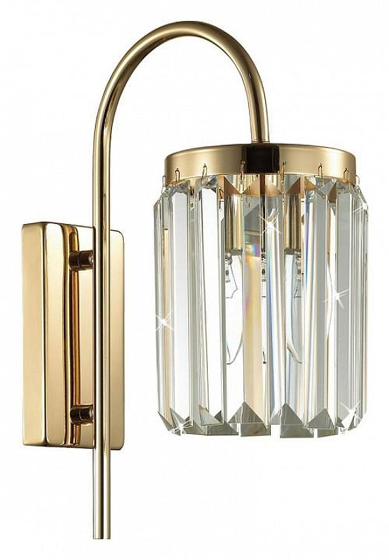 Бра Odeon Light Vassa 4987/1W цвет плафона/подвески Прозрачный, цвет арматуры Золото