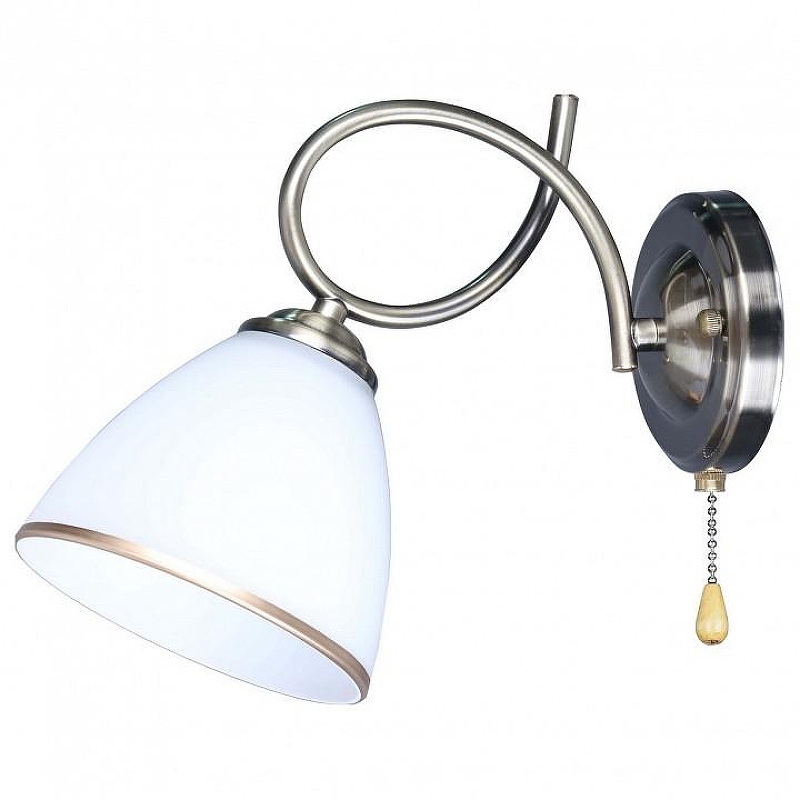 Бра Omnilux Alimini OML-25301-01 цвет плафона/подвески Белый, цвет арматуры Бронза