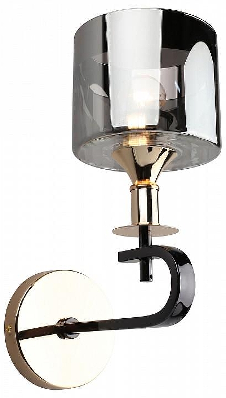 Бра Omnilux Ausonia OML-68701-01 цвет плафона/подвески Светло-серый, цвет арматуры Золото