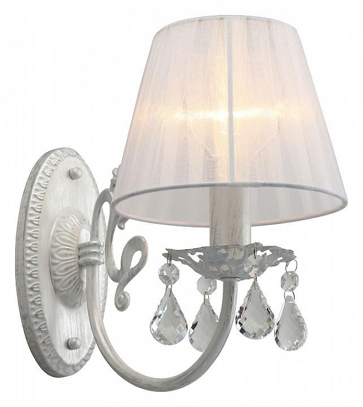 Бра Omnilux Bantine OML-53211-01 цвет плафона/подвески Белый, Прозрачный, цвет арматуры Белый