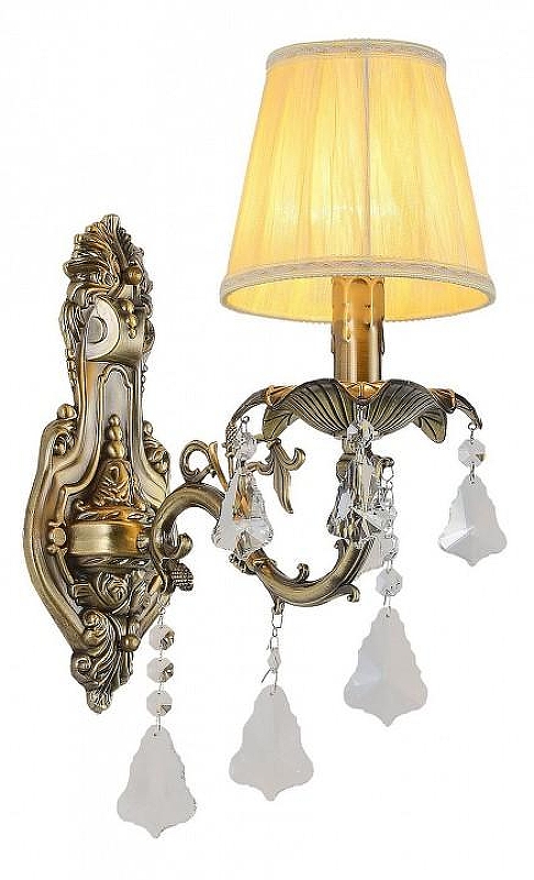 Бра Omnilux Catanzaro OML-30811-01 цвет плафона/подвески Бежевый, Прозрачный, цвет арматуры Бронза