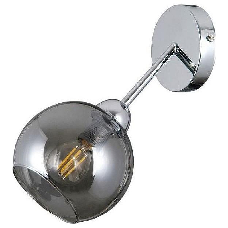 Бра Omnilux Ellera OML-94101-01 цвет плафона/подвески Светло-серый, цвет арматуры Хром