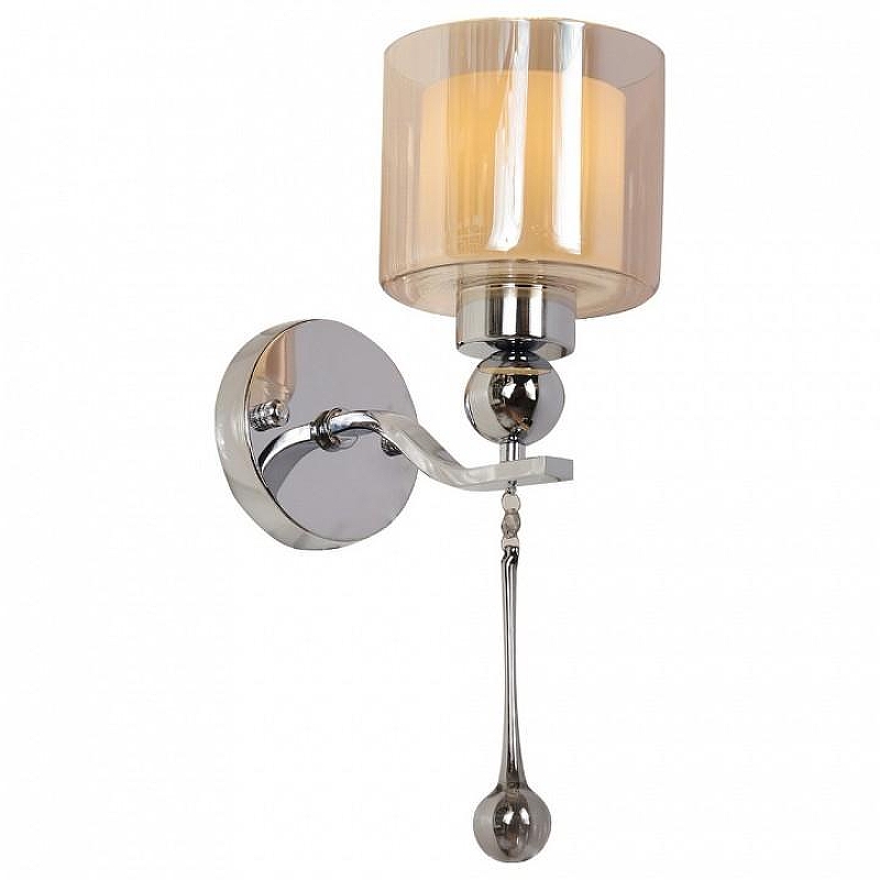 Бра Omnilux Giarre OML-56001-01 цвет плафона/подвески Белый, Коричневый, цвет арматуры Хром