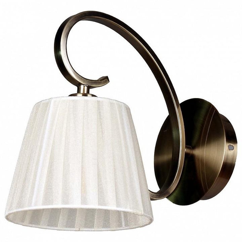 Бра Omnilux Laveno OML-56101-01 цвет плафона/подвески Белый, цвет арматуры Бронза