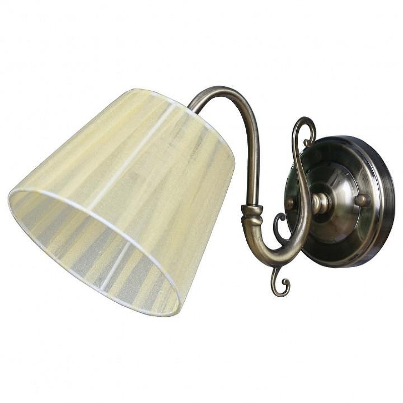 Бра Omnilux Leonessa OML-29111-01 цвет плафона/подвески Бежевый, цвет арматуры Бронза