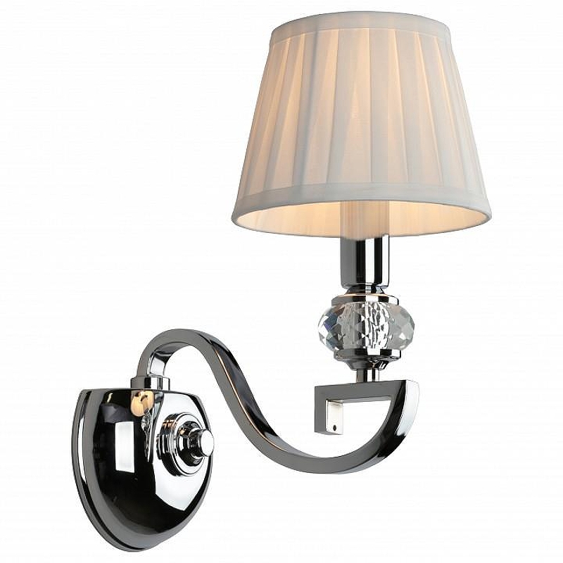 Бра Omnilux Mozatte OML-72401-01 цвет плафона/подвески Белый, цвет арматуры Прозрачный, Хром