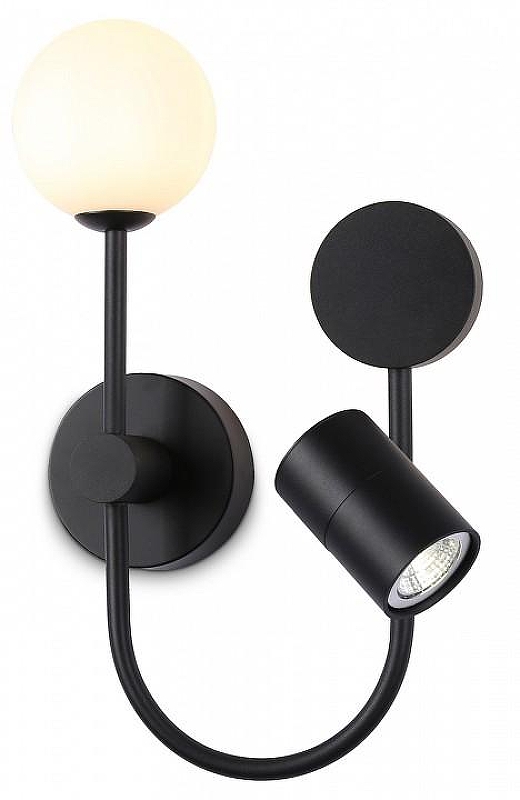 Бра с подсветкой Ambrella Light FL FL66389 цвет плафона/подвески Белый, Черный, цвет арматуры Черный