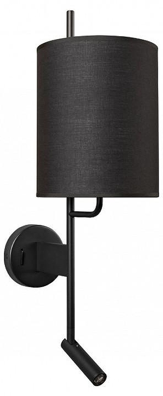 Бра с подсветкой Loft it R1tz 10253W/B Black цвет плафона/подвески Черный, цвет арматуры Черный