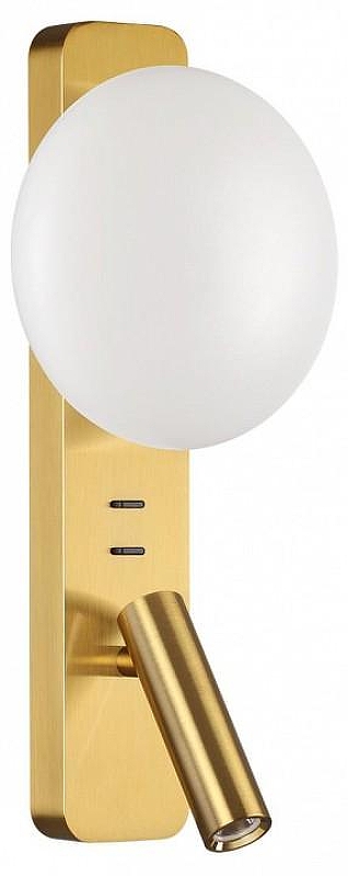 Бра с подсветкой Odeon Light Albergo 7050/5WL цвет плафона/подвески Белый, цвет арматуры Бронза