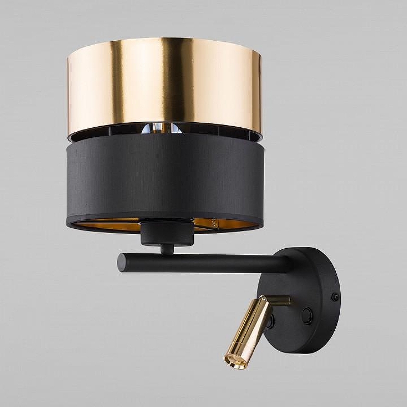 Бра с подсветкой TK Lighting Hilton 10434 Hilton Black Gold цвет плафона/подвески золото, черный, цвет арматуры золото, черный