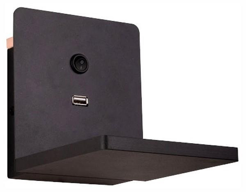 Бра с полкой Lightstar Muro 808517 цвет Черный