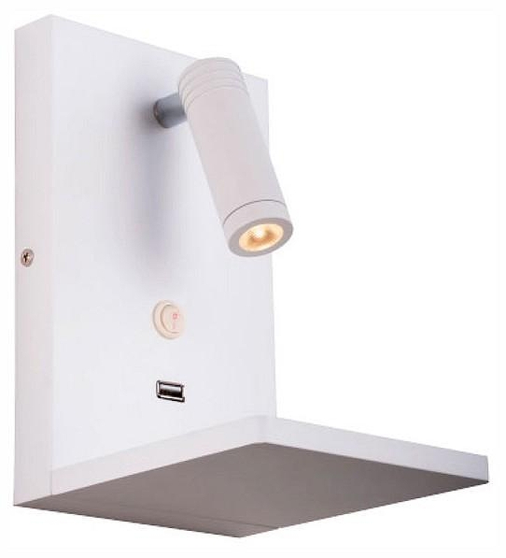 Бра с полкой Lightstar Muro 808526 цвет плафона/подвески Белый, цвет арматуры Белый