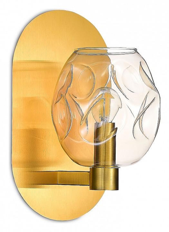 Бра ST-Luce 1des1a SL1188.301.01 цвет плафона/подвески Коньячный, цвет арматуры Латунь