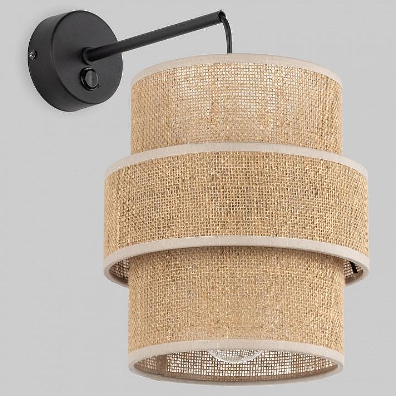 Бра TK Lighting Calisto 5400 Calisto цвет плафона/подвески Коричневый, цвет арматуры Черный