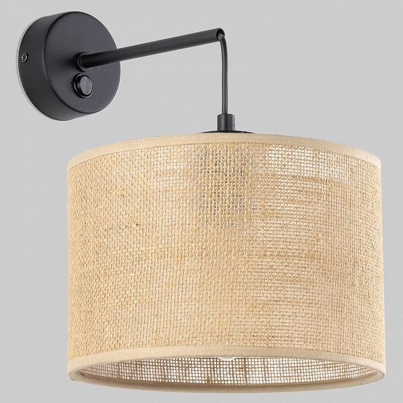 Бра TK Lighting Juta 6858 Juta цвет плафона/подвески Коричневый, цвет арматуры Черный