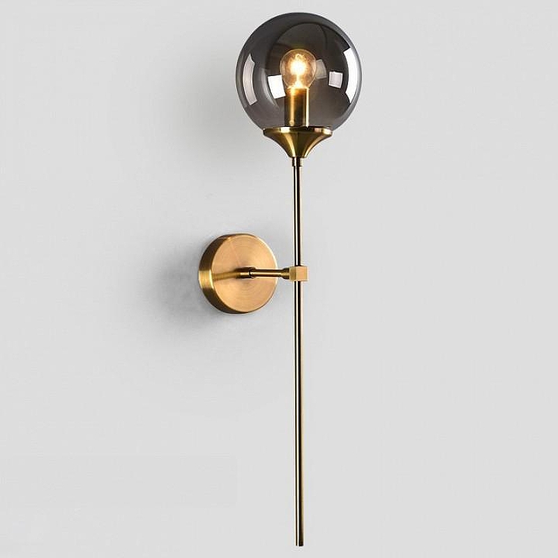 Бра TopDecor Tobias Tobias A1 74 цвет плафона/подвески Дымчатый, цвет арматуры Латунь